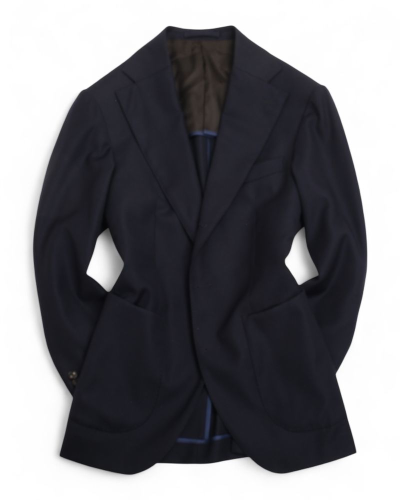 Navy Loro Piana Four Seasons Wool Sports Jacket