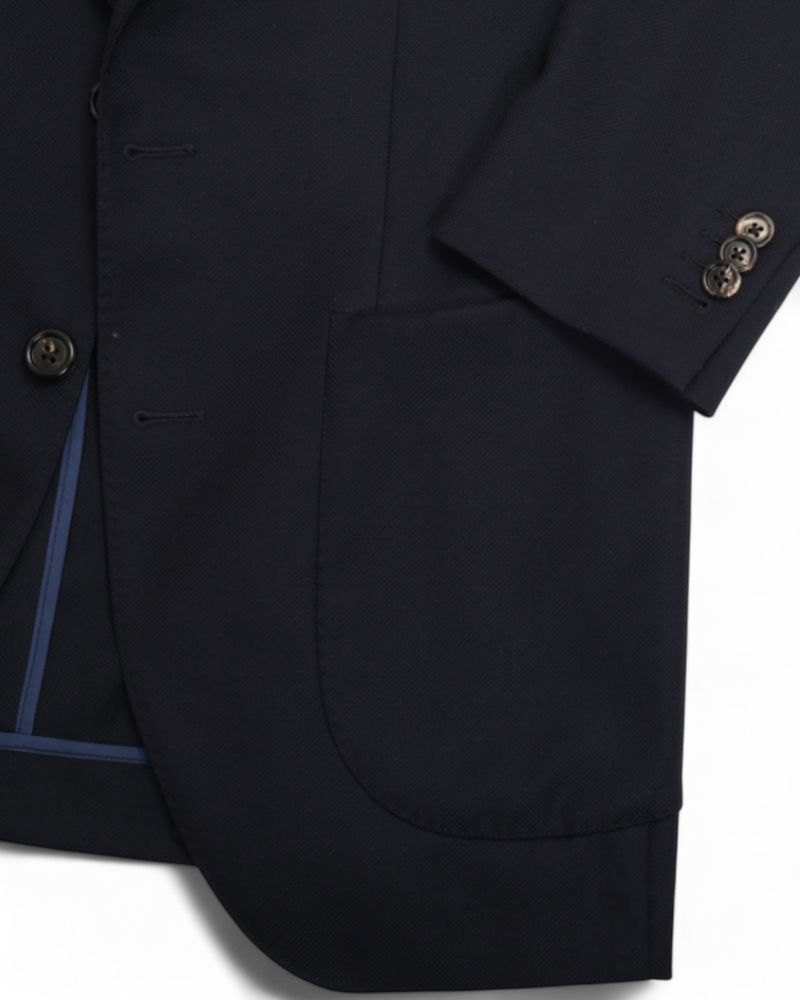 Navy Loro Piana Four Seasons Wool Sports Jacket