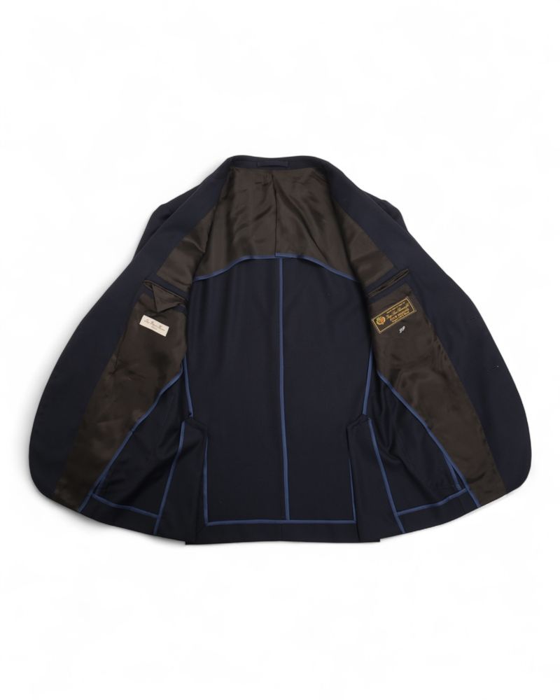 Navy Loro Piana Four Seasons Wool Sports Jacket