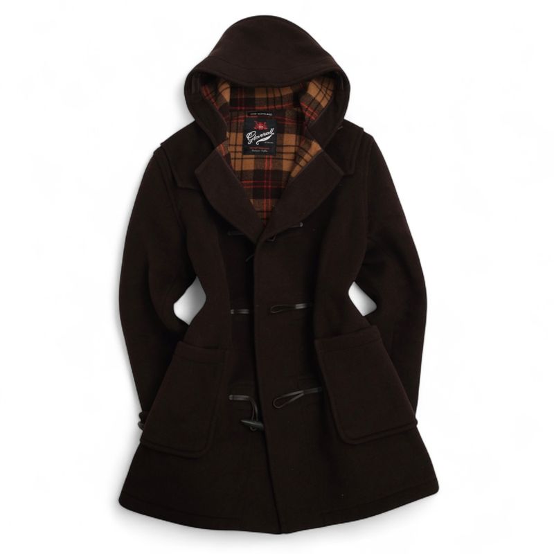 Dark Brown Wool Duffle Coat