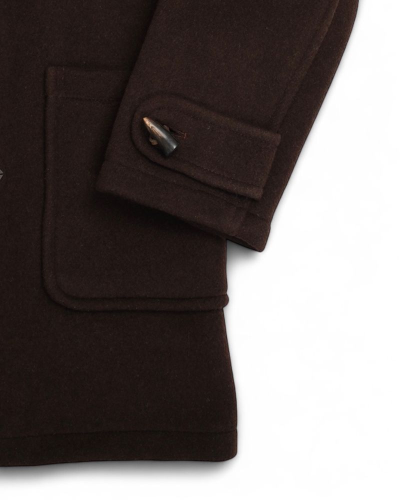 Dark Brown Wool Duffle Coat