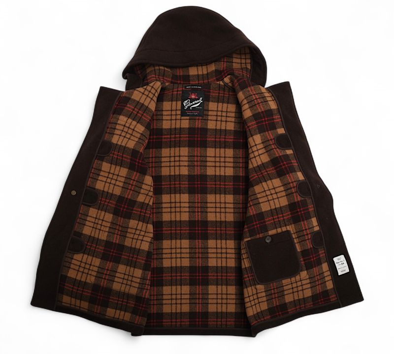 Dark Brown Wool Duffle Coat