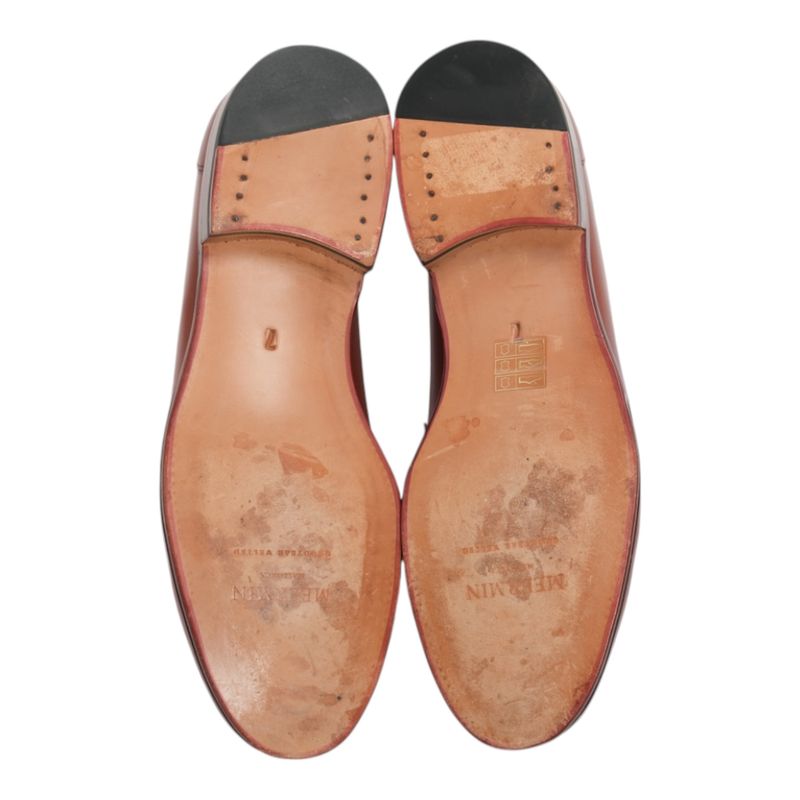 Cognac Horsebit Leather Loafers