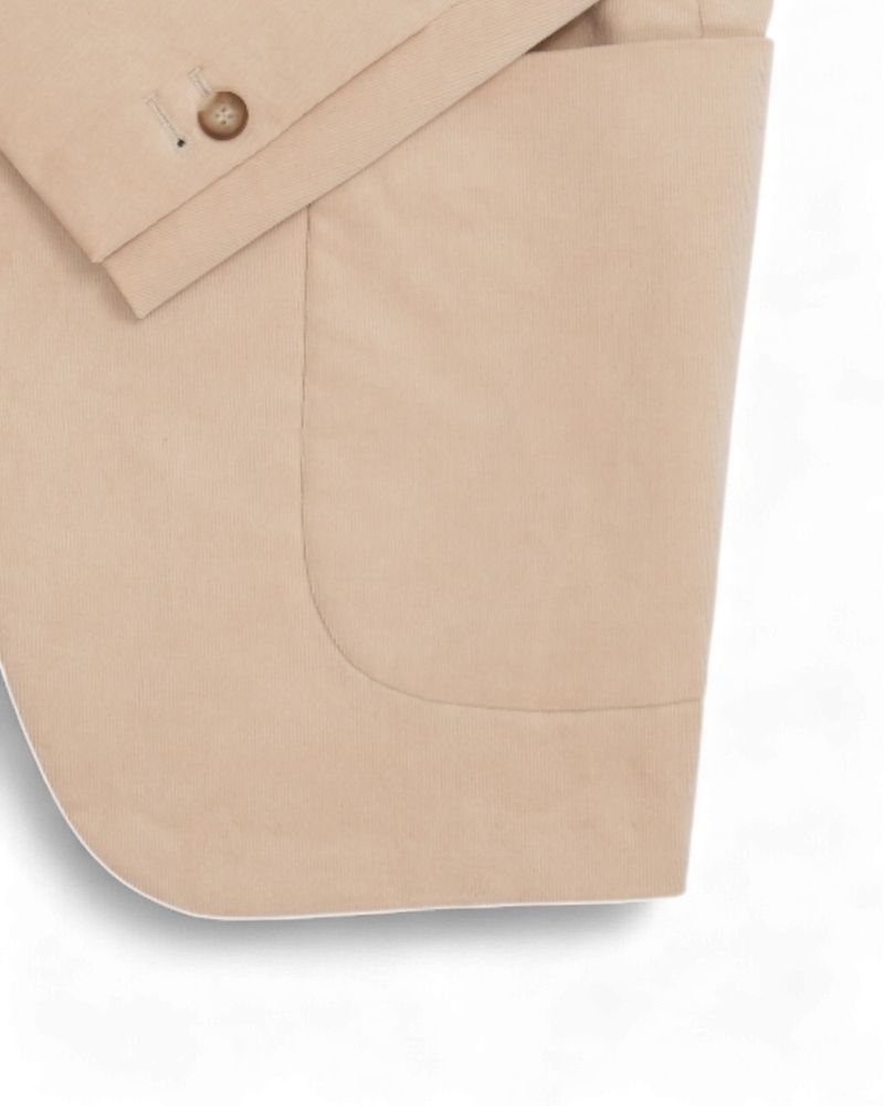 Cream Beige Needlecord Suit