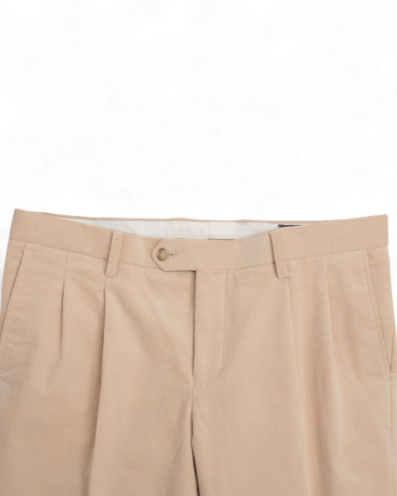 Cream Beige Needlecord Suit