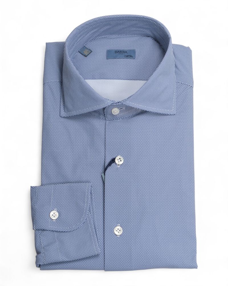 Blue Pattern Active Stretch Shirt