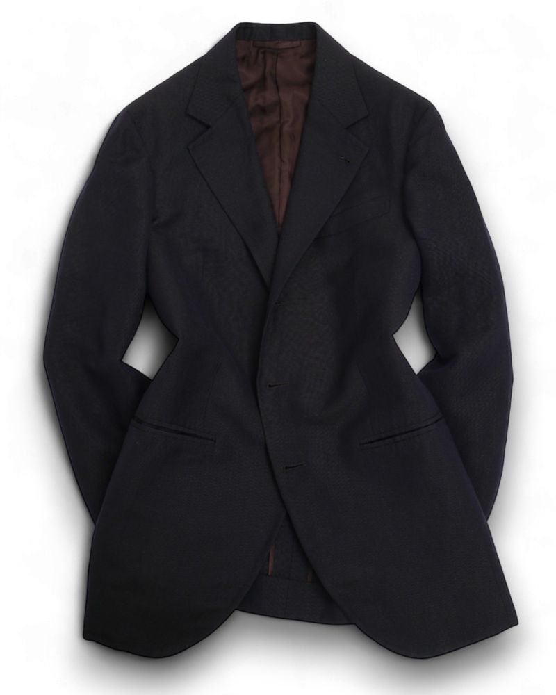 Navy Fox Brothers & CO. Hopsack Sports Jacket