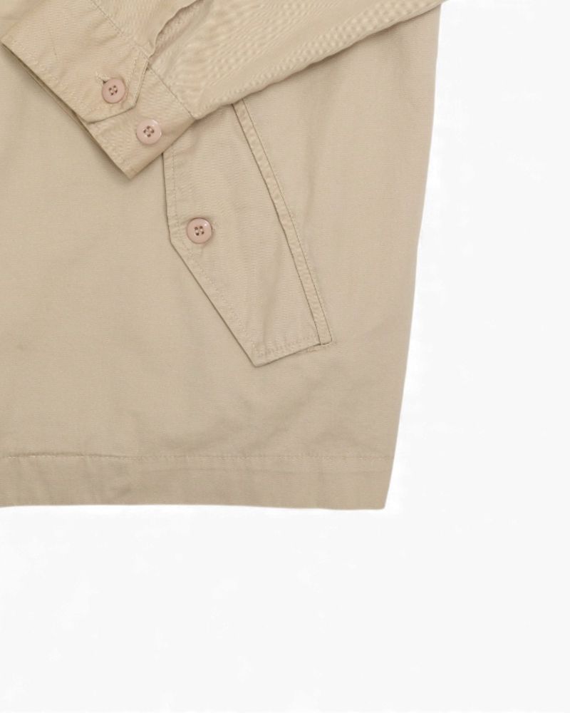 Beige Cotton Blouson Jacket