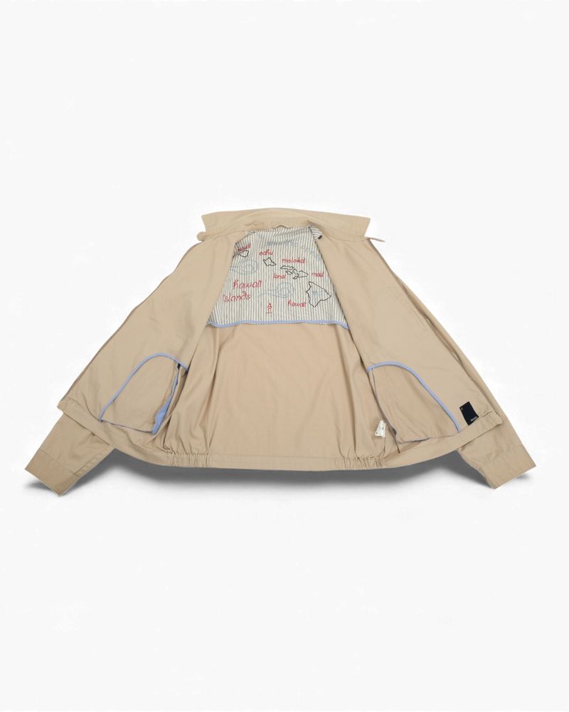 Beige Cotton Blouson Jacket