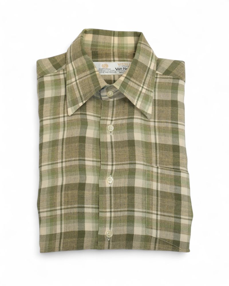 Pale Green Checked Summer Flannel Shirt