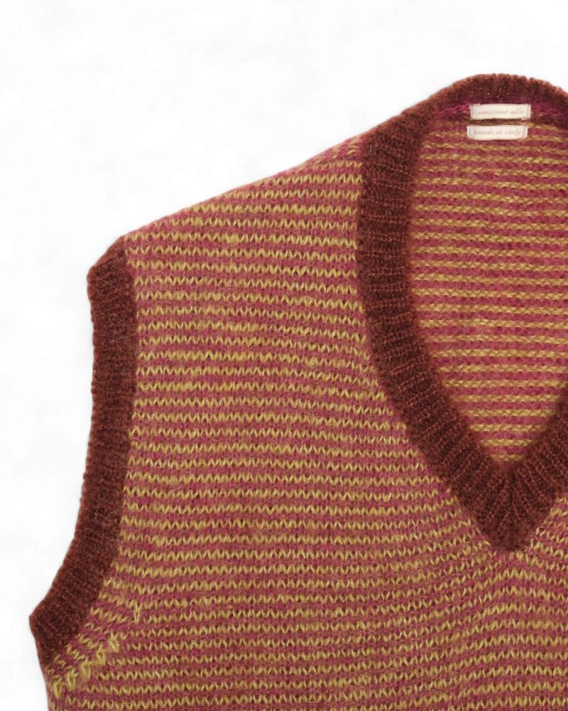 Mohair & Silk Oversized Slipover Vest