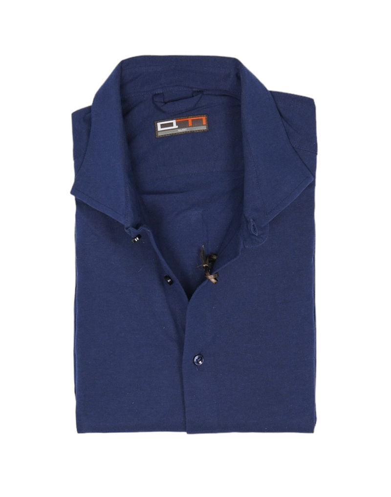 Navy Cut Away Collar Shirt