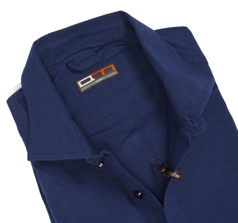 Navy Cut Away Collar Shirt