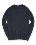 Navy Cashmere & Silk Crewneck Knit