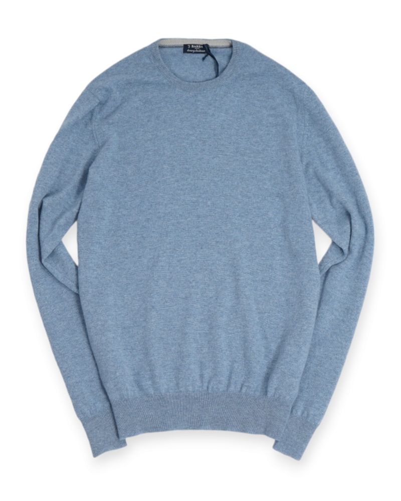 Powder Blue Cashmere Crewneck Knit