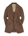 Brown Herringbone Flecked Wool Sports Jacket