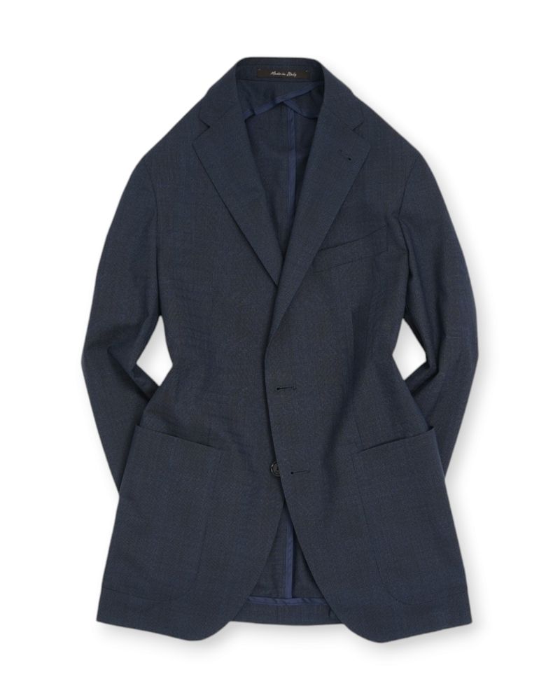 Navy/Blue Checked Suit