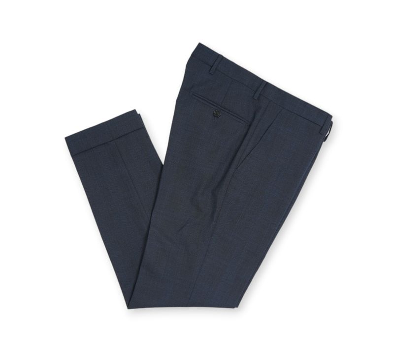 Navy/Blue Checked Suit