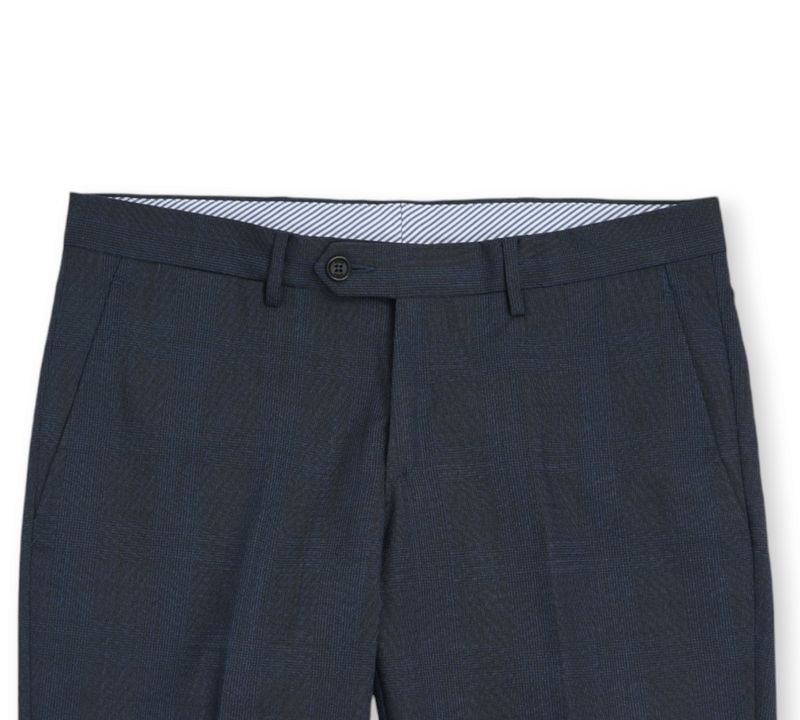 Navy/Blue Checked Suit