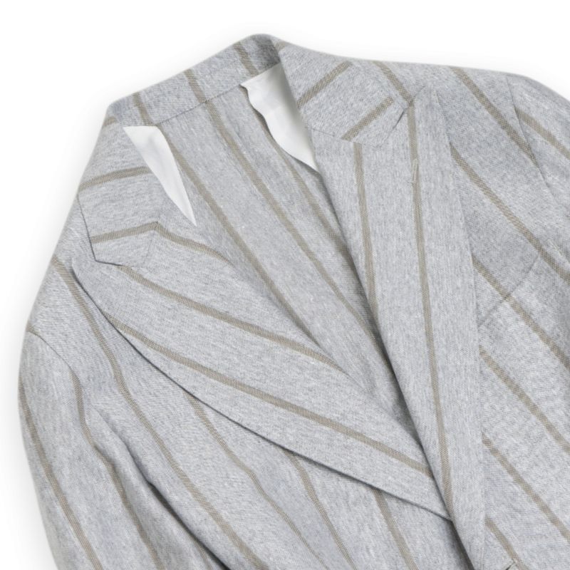 Light Grey Chalk Stripe Sports Jacket