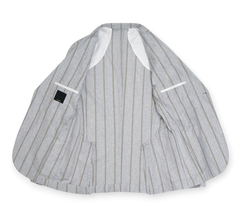 Light Grey Chalk Stripe Sports Jacket