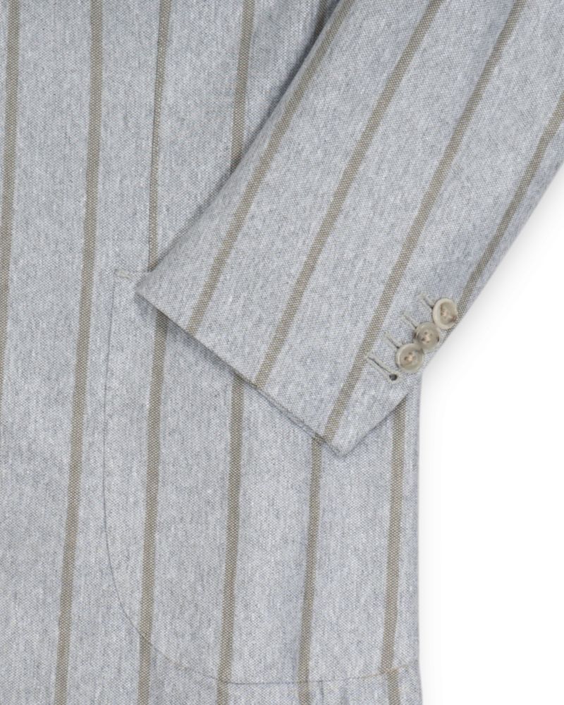 Light Grey Chalk Stripe Sports Jacket