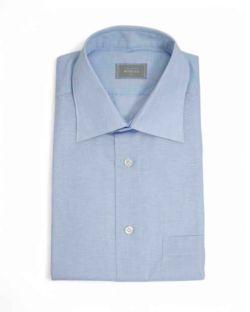 Light Blue Cotton & Linen Shirt