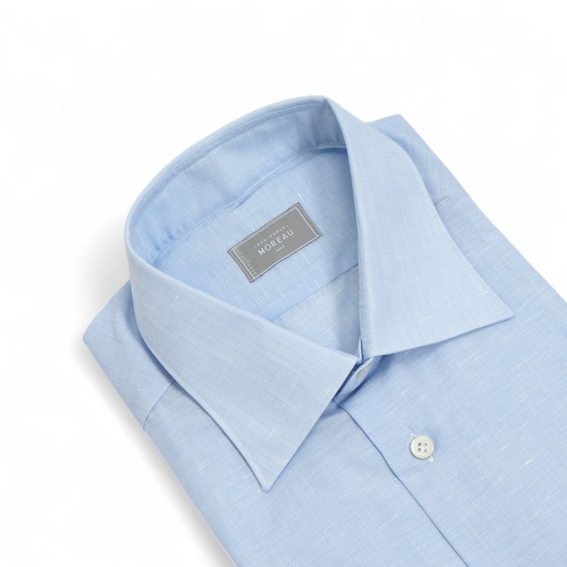 Light Blue Cotton & Linen Shirt
