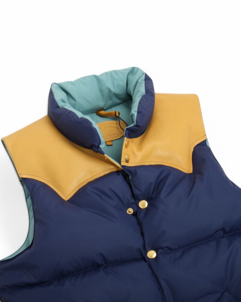 Dark Blue Featherbed Down Vest
