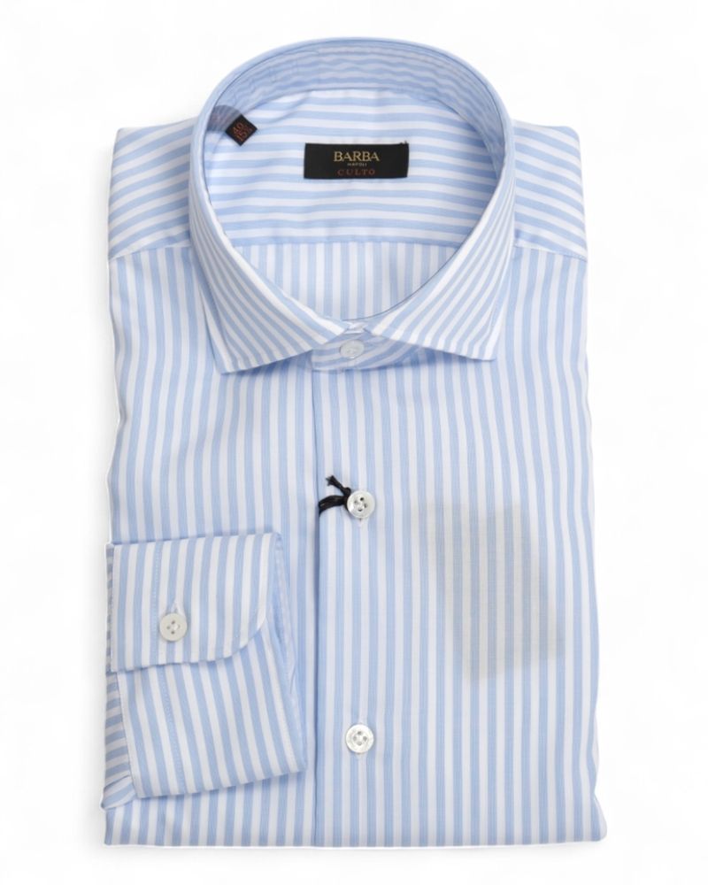 Light Blue Bengal Striped Twill Shirt
