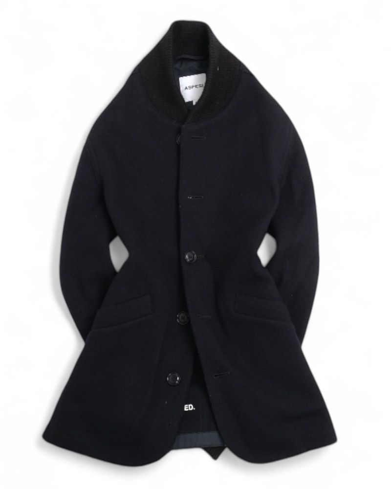 Navy Boiled Wool Jacket