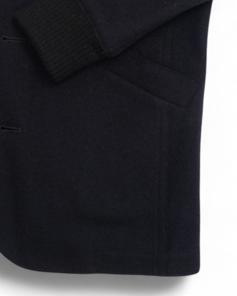 Navy Boiled Wool Jacket