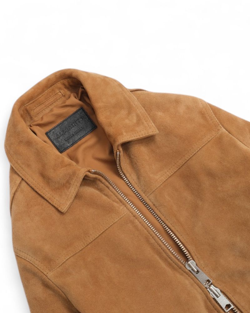 Dark Camel Suede Flight Jacket