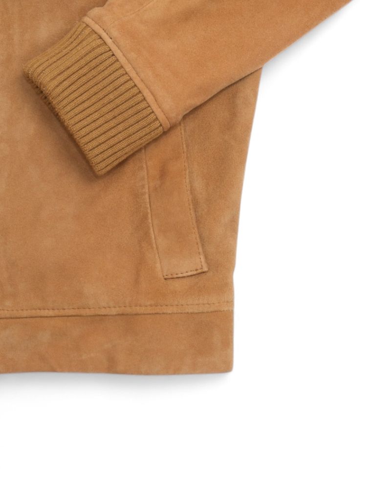 Dark Camel Suede Flight Jacket