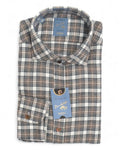 Dark Grey/Cream Checked Flannel Shirt