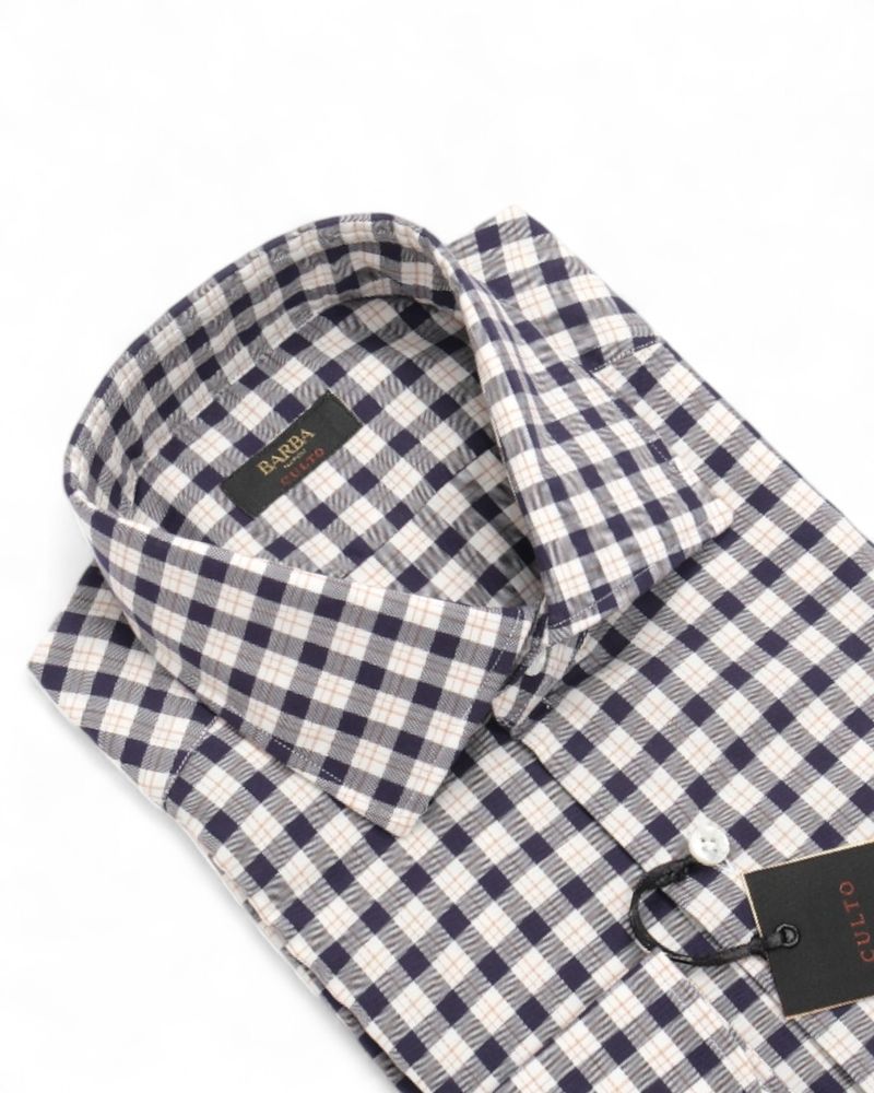 Inc Blue/White Checked Twill Shirt