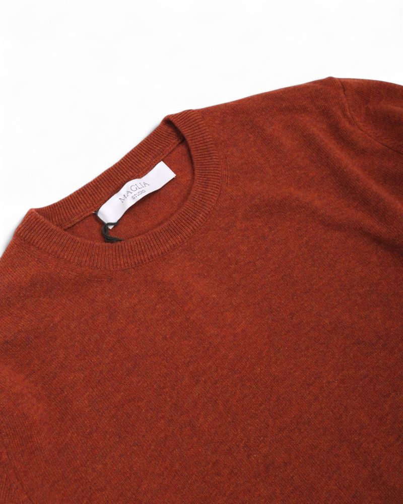 Rust Lambswool Crewneck Knit