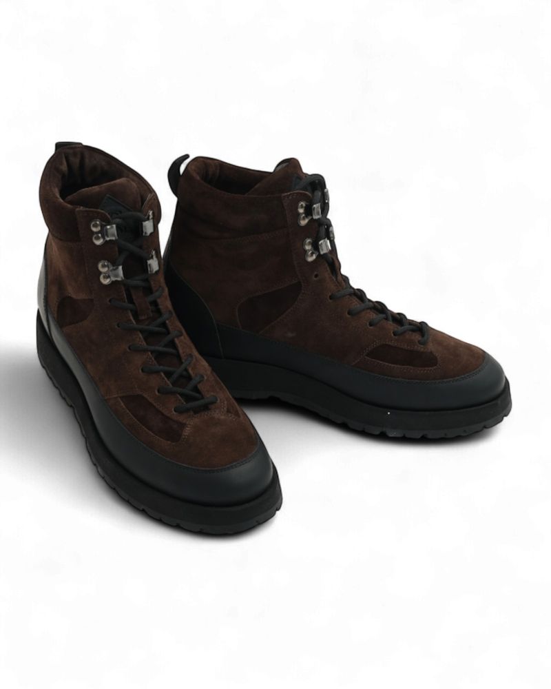 Dark Brown Suede Berg Boots