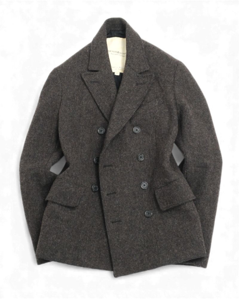 Dark Grey Mini Check Peacoat