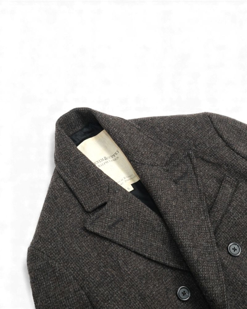 Dark Grey Mini Check Peacoat