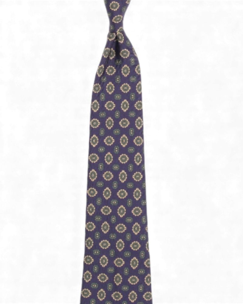 Purple Floral Silk Tie