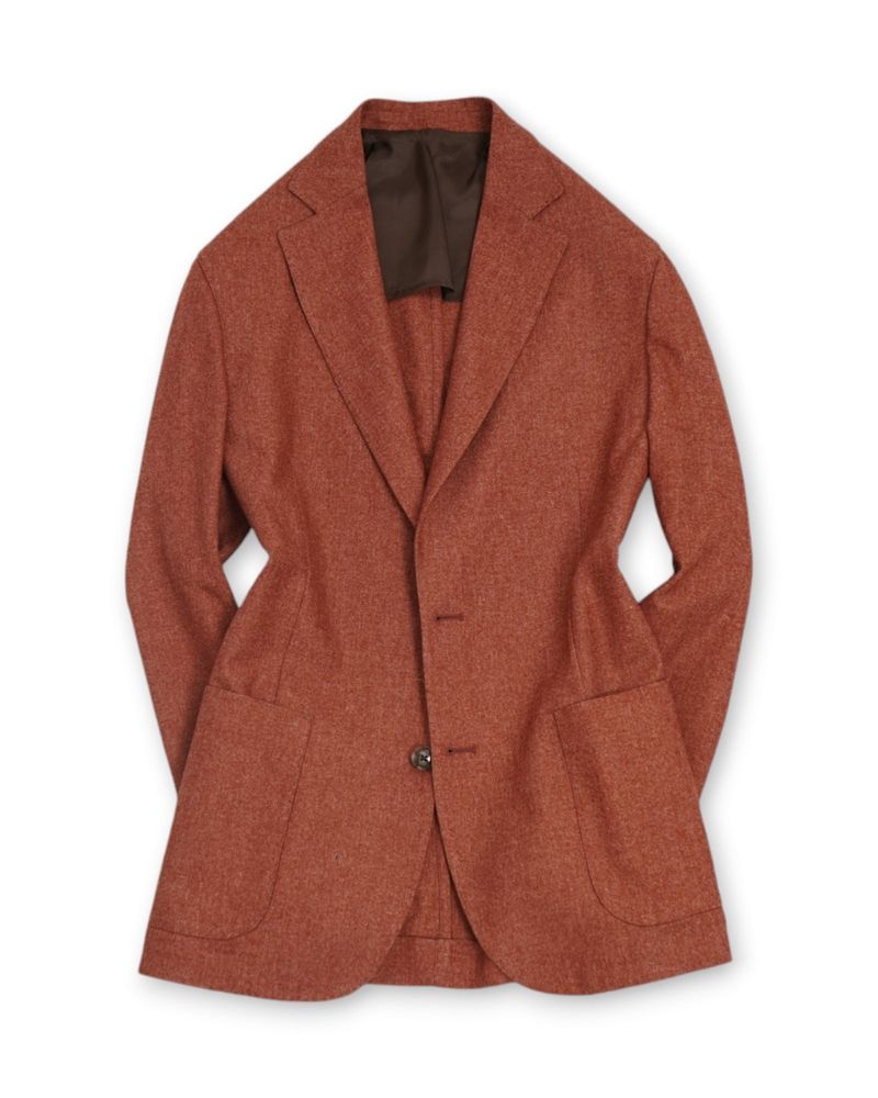 Vermilion Wool/Cotton/Silk Sports Jacket