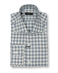 Blue/White Checked Flannel Shirt