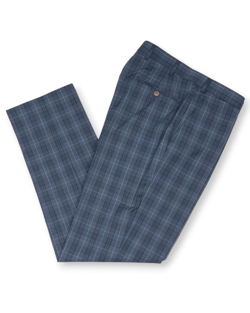 Blue Checked Super 130's Reda Wool Suit