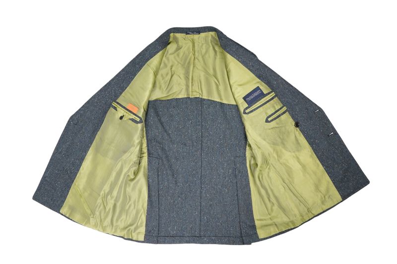 Teal Blue DB. Flecked Wool Sports Jacket