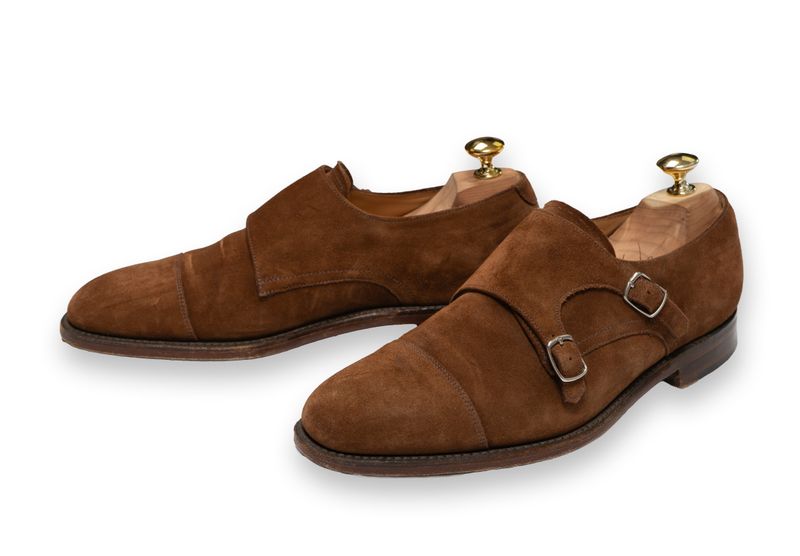 Tan Suede Double Monk Straps