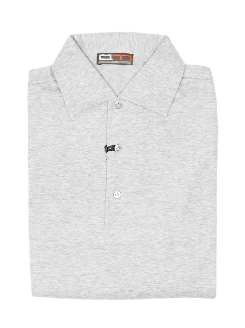 Grey Cotton One-Piece Collar Popover Shirt M