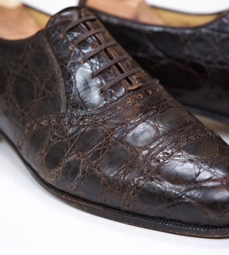 Joy Harper NY - Brown Crocodile Cap Toe Oxfords US 8,5 / EU 42