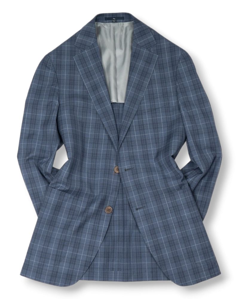 Blue Checked Super 130's Reda Wool Suit