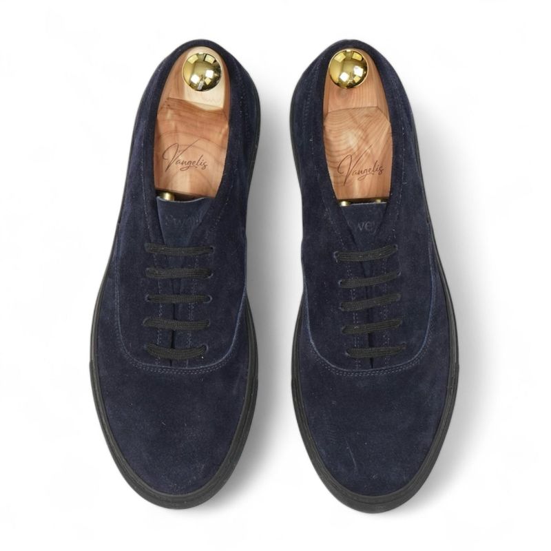 Navy Suede Deck Sneakers
